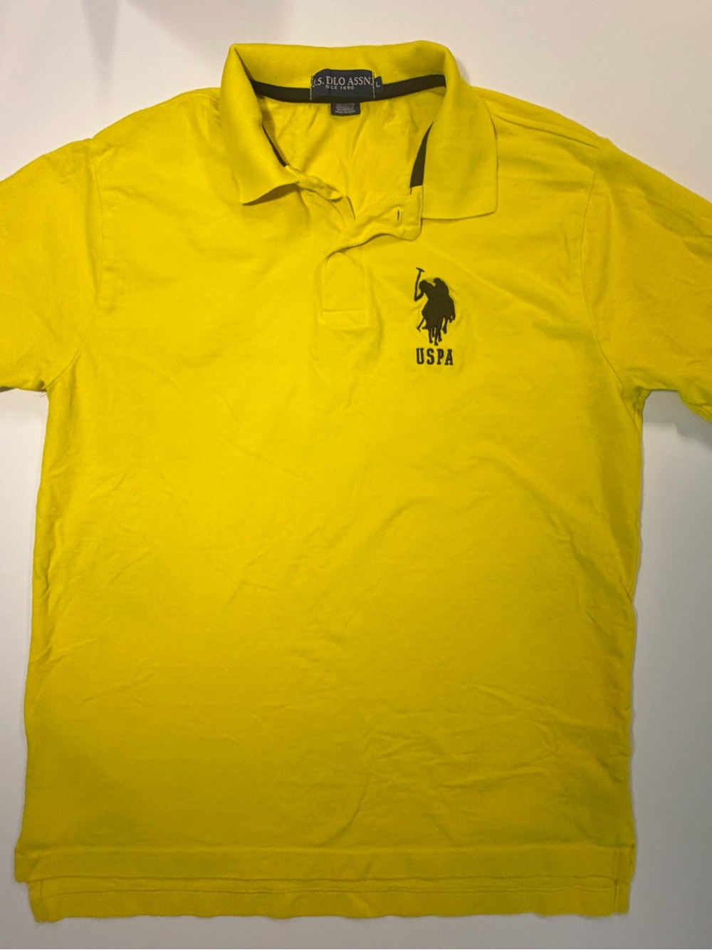 U.S. Polo Assn. Bright Yellow Polo with Black Logo